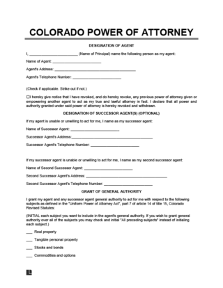Colorado Power of Attorney