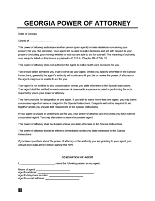 Georgia Power of Attorney