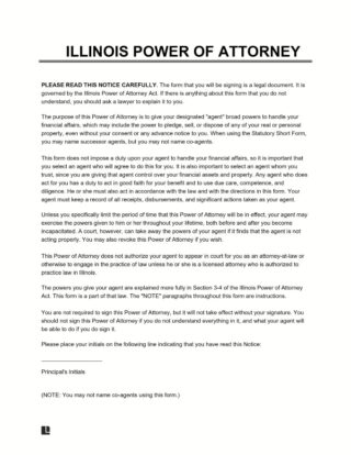 Illinois Power of Attorney