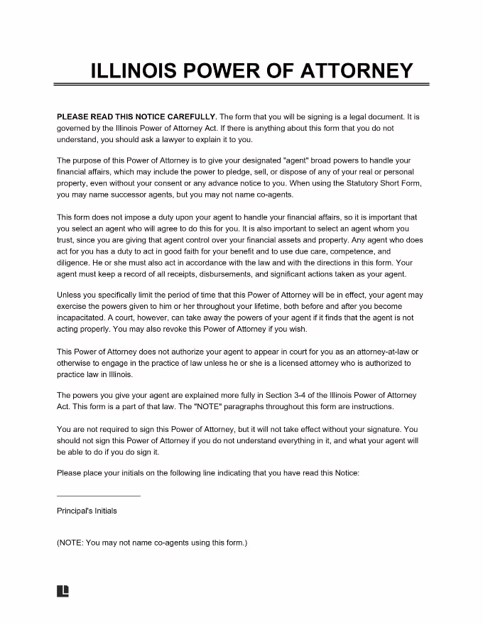 Illinois Power of Attorney