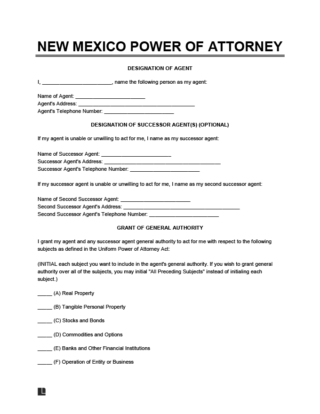New Mexico Power of Attorney