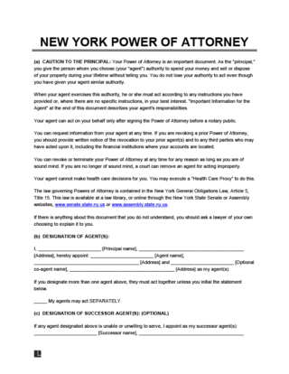 New York Power of Attorney
