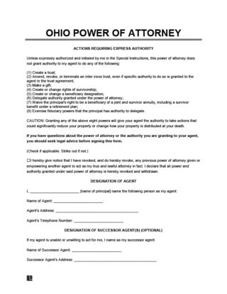 Ohio Power of Attorney