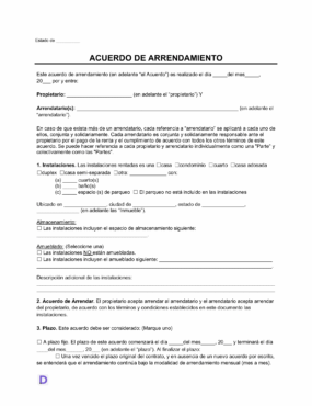 plantilla de contrato de arrendamiento