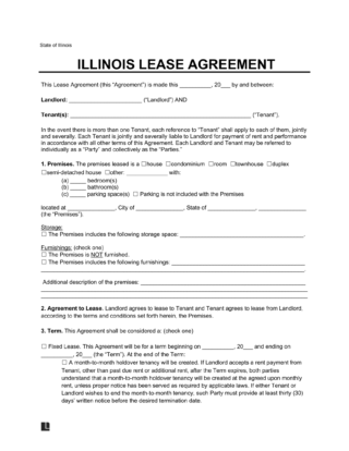 Illinois Lease Agreement