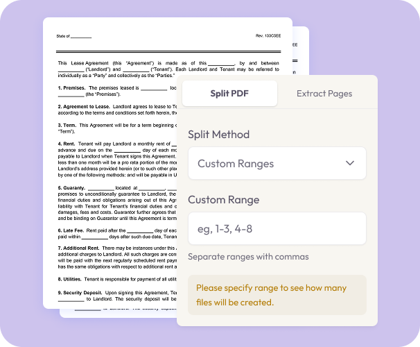 Free Split PDF Tool | Separate PDF Pages Online Instantly