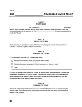 Revocable living trust