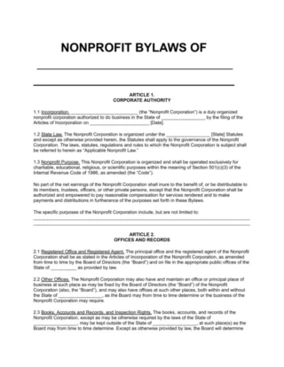 Nonprofit ByLaws