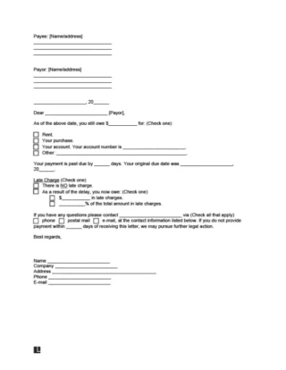 Demand for Payment Letter