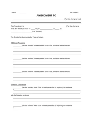 Living Trust Amendment
