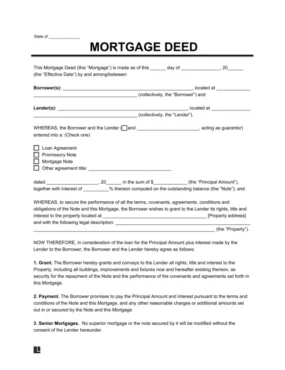 Mortgage Deed