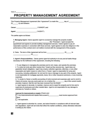 Property Management Agreement