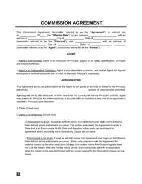 Commission Agreement