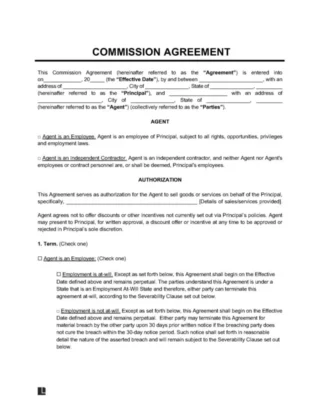 Commission Agreement