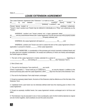 Lease Extension Addendum
